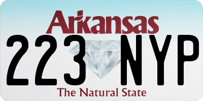 AR license plate 223NYP