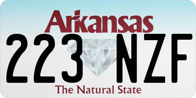 AR license plate 223NZF