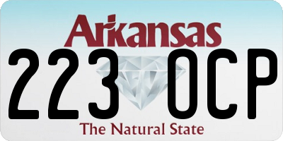 AR license plate 223OCP