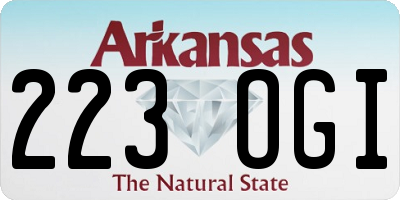 AR license plate 223OGI