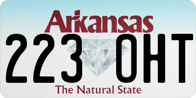 AR license plate 223OHT