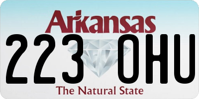 AR license plate 223OHU