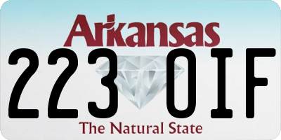 AR license plate 223OIF