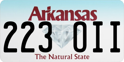 AR license plate 223OII