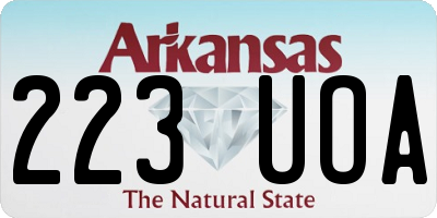 AR license plate 223UOA