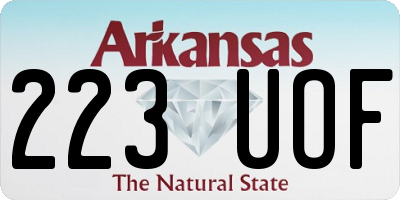 AR license plate 223UOF