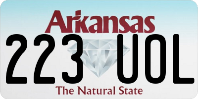 AR license plate 223UOL