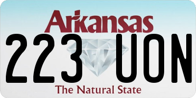 AR license plate 223UON