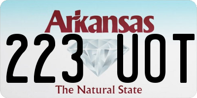 AR license plate 223UOT