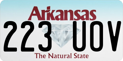 AR license plate 223UOV