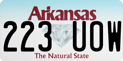 AR license plate 223UOW