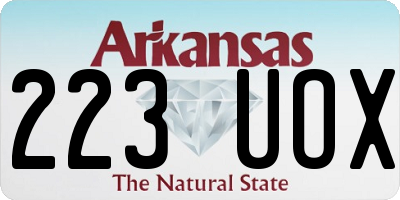 AR license plate 223UOX