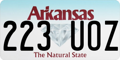 AR license plate 223UOZ