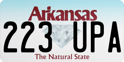AR license plate 223UPA