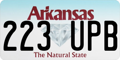AR license plate 223UPB