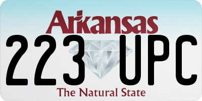 AR license plate 223UPC