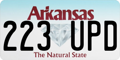 AR license plate 223UPD