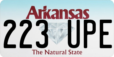 AR license plate 223UPE