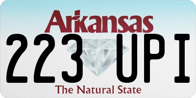 AR license plate 223UPI