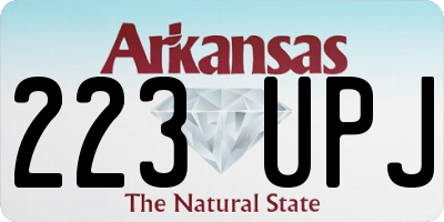 AR license plate 223UPJ