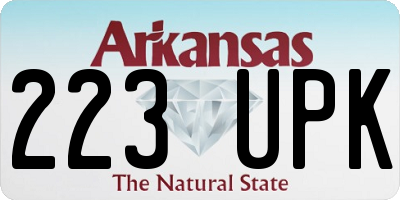 AR license plate 223UPK