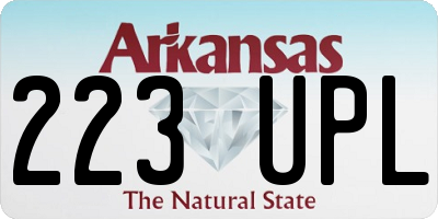 AR license plate 223UPL