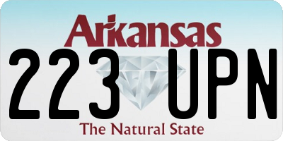 AR license plate 223UPN