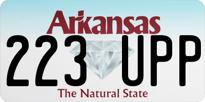 AR license plate 223UPP