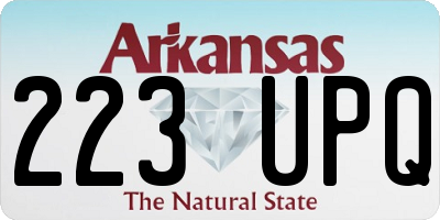 AR license plate 223UPQ