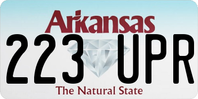 AR license plate 223UPR
