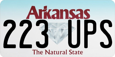 AR license plate 223UPS