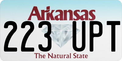 AR license plate 223UPT