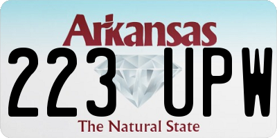AR license plate 223UPW