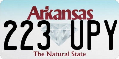 AR license plate 223UPY