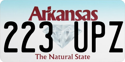 AR license plate 223UPZ
