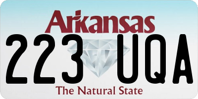 AR license plate 223UQA