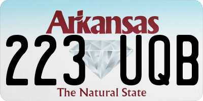 AR license plate 223UQB