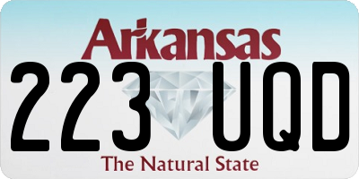 AR license plate 223UQD