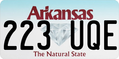 AR license plate 223UQE
