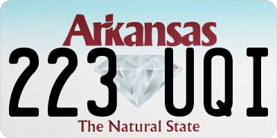 AR license plate 223UQI