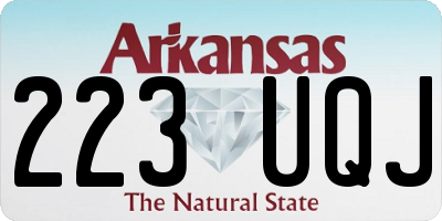 AR license plate 223UQJ