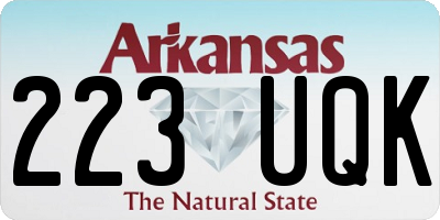 AR license plate 223UQK