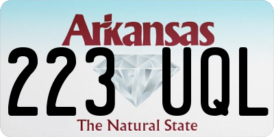 AR license plate 223UQL