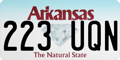 AR license plate 223UQN