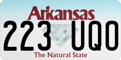 AR license plate 223UQO