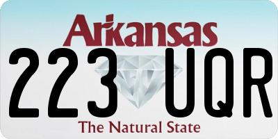 AR license plate 223UQR