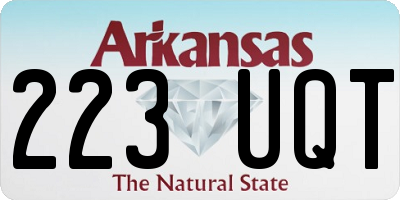 AR license plate 223UQT