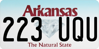 AR license plate 223UQU