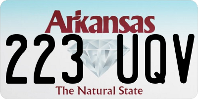 AR license plate 223UQV