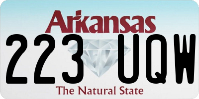AR license plate 223UQW